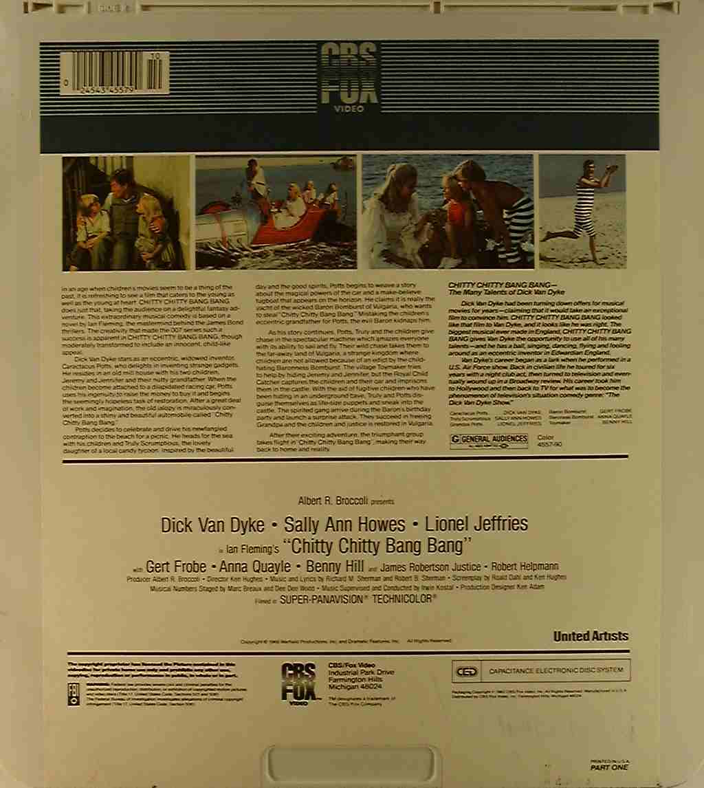 CED title precursor to the Blu-ray DVD movie disc format