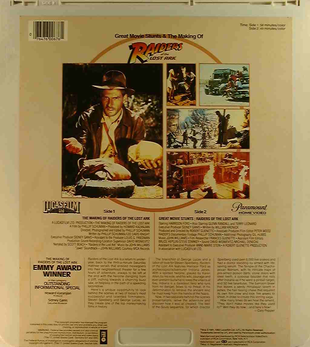 CED title precursor to the Blu-ray DVD movie disc format