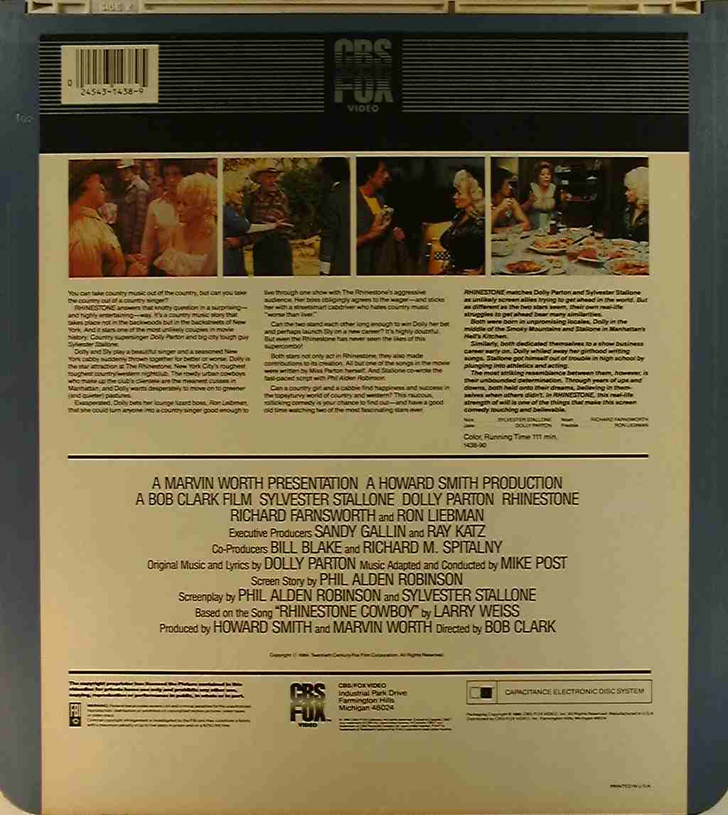 CED title precursor to the Blu-ray DVD movie disc format