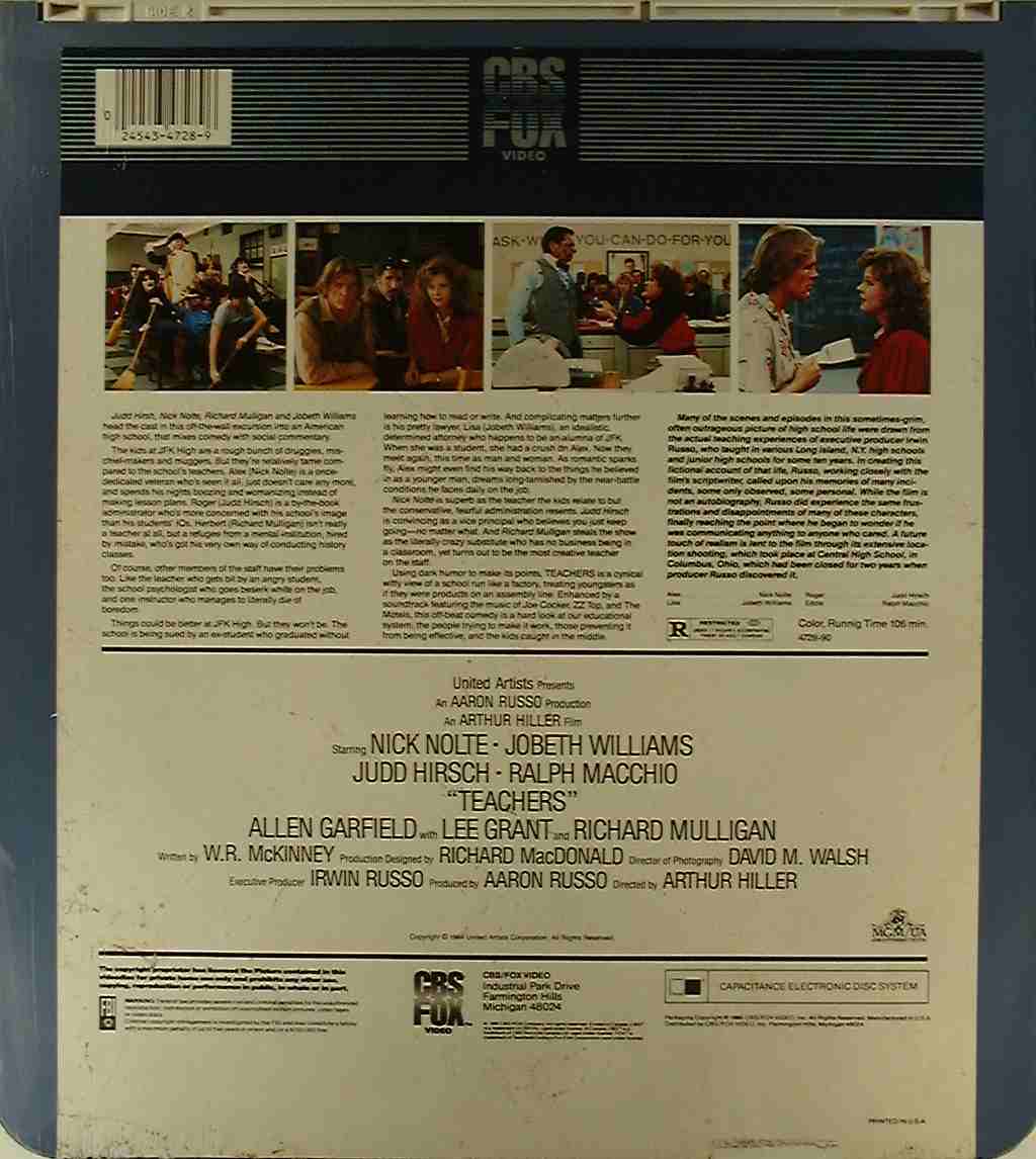 CED title precursor to the Blu-ray DVD movie disc format